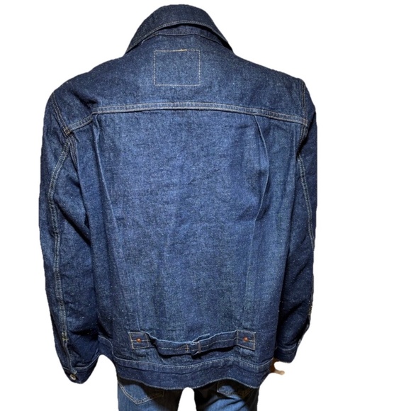 LEVI'S Levi Levis Strauss Premium Men Tucker Jacket Dark Blue Rinse Denim L $128 - Picture 7 of 7